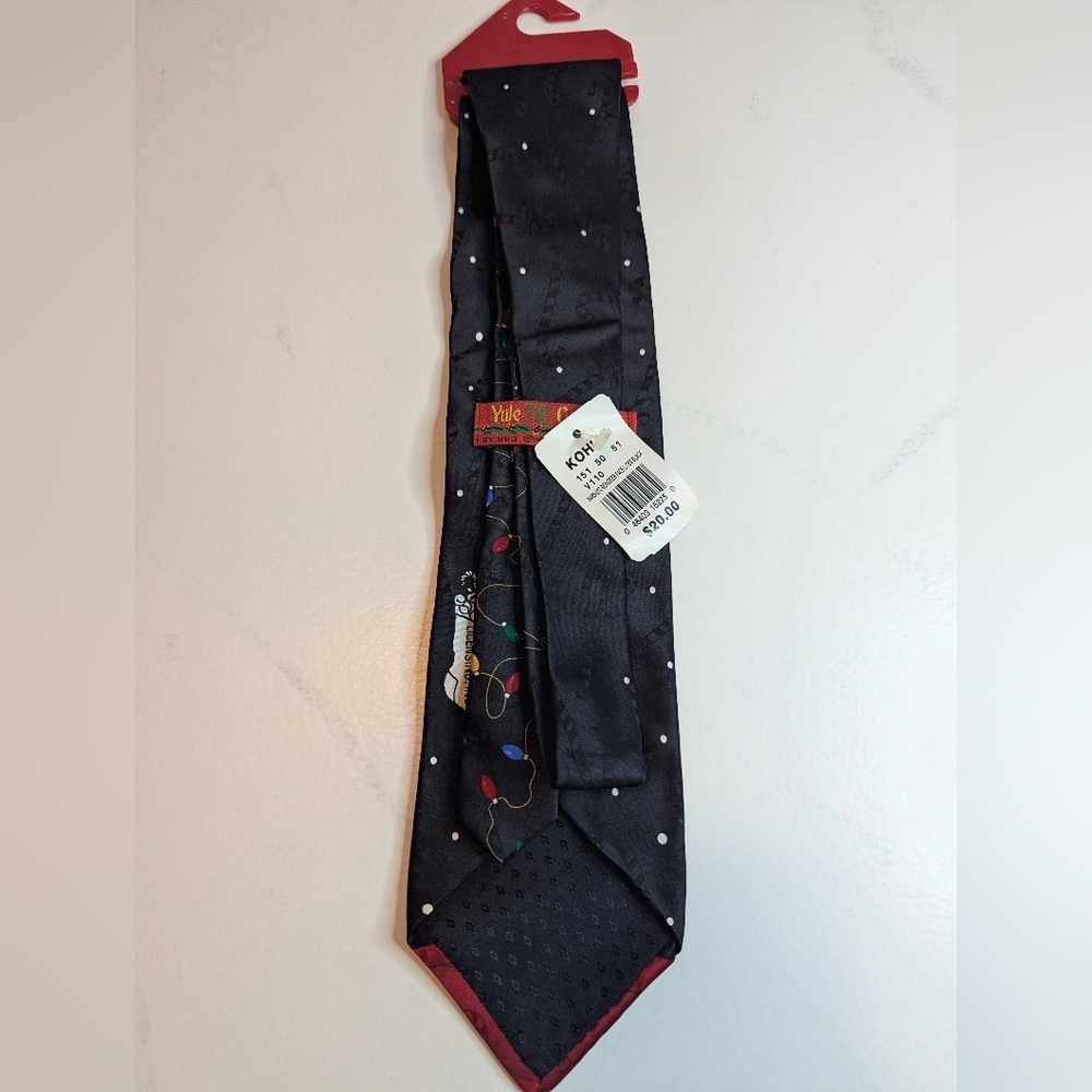 Hallmark Yule Tie Greetings Men's Reindeer Tie- NWT - Picture 5 of 7